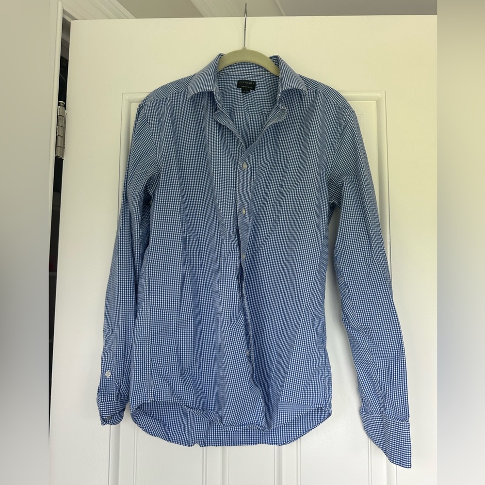 Crewcuts Boys’ Navy and White Button-Up Shirt